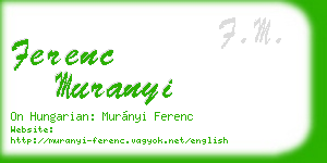 ferenc muranyi business card