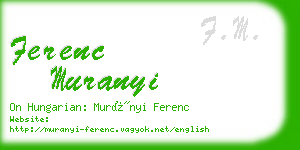 ferenc muranyi business card